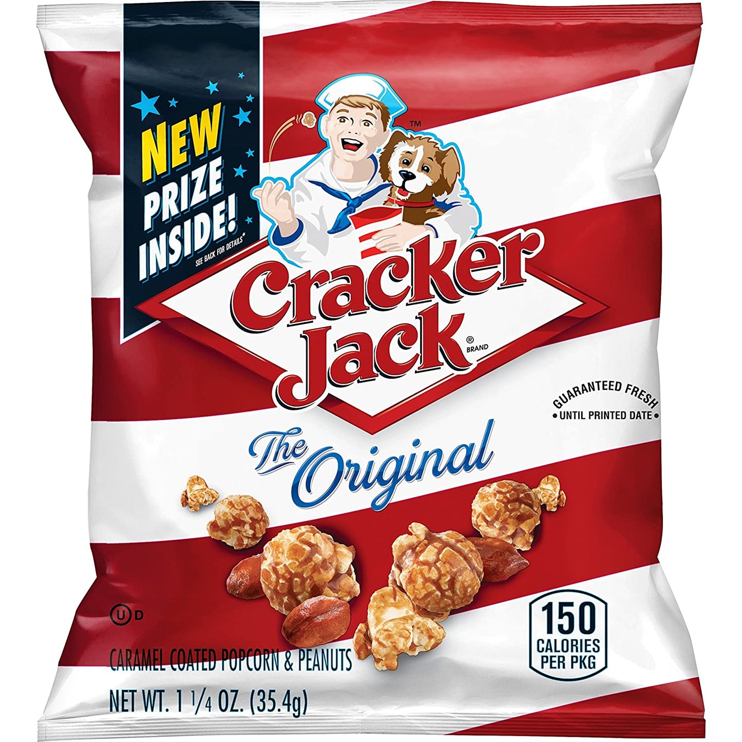 Cracker Jack Original Caramel Coated Popcorn & Peanutsm , 1.25 Ounce (Pack of 30)