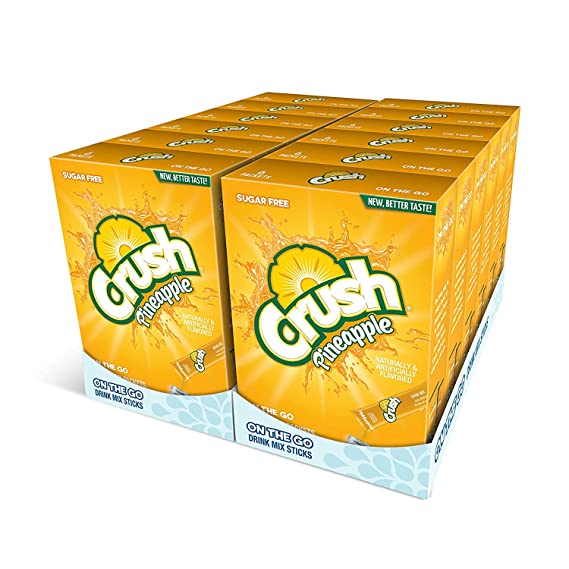 Crush - Powder Drink Mix - Sugar Free & Delicious (12 Pack 72 Sticks) Wholesale 7 Flavours - Wholesale