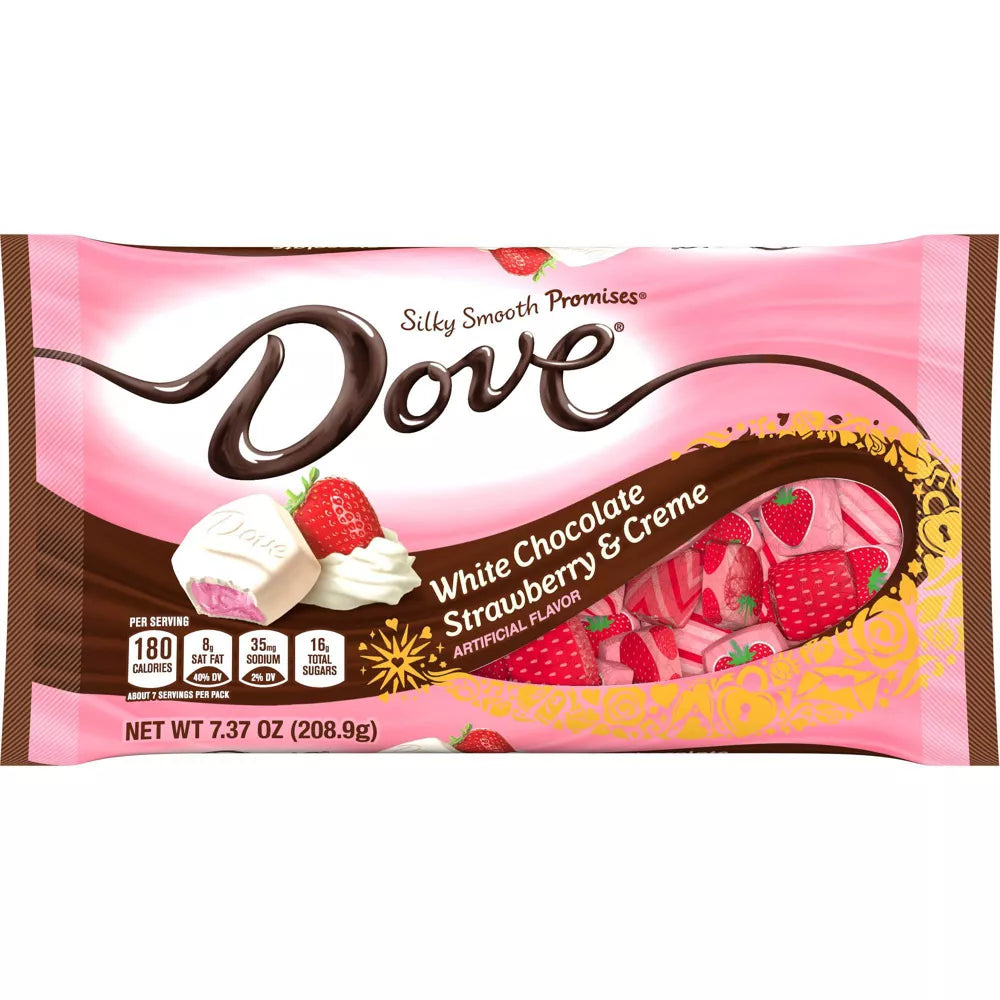 Dove Promises Valentine's Silky Smooth White Chocolate Strawberry & Crème - 7.3oz
