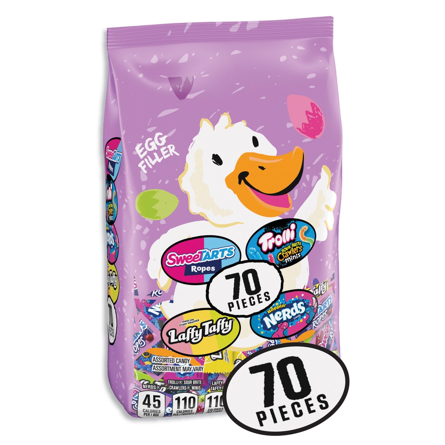 Easter Premium Egg Filler Duck Mix Fruit Flavored Trolli Candy Assortment 28.9oz, 70 Count