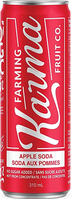 Farming Karma, Apple Soda, Not from Concentrate, No Sugar Added, 310ml