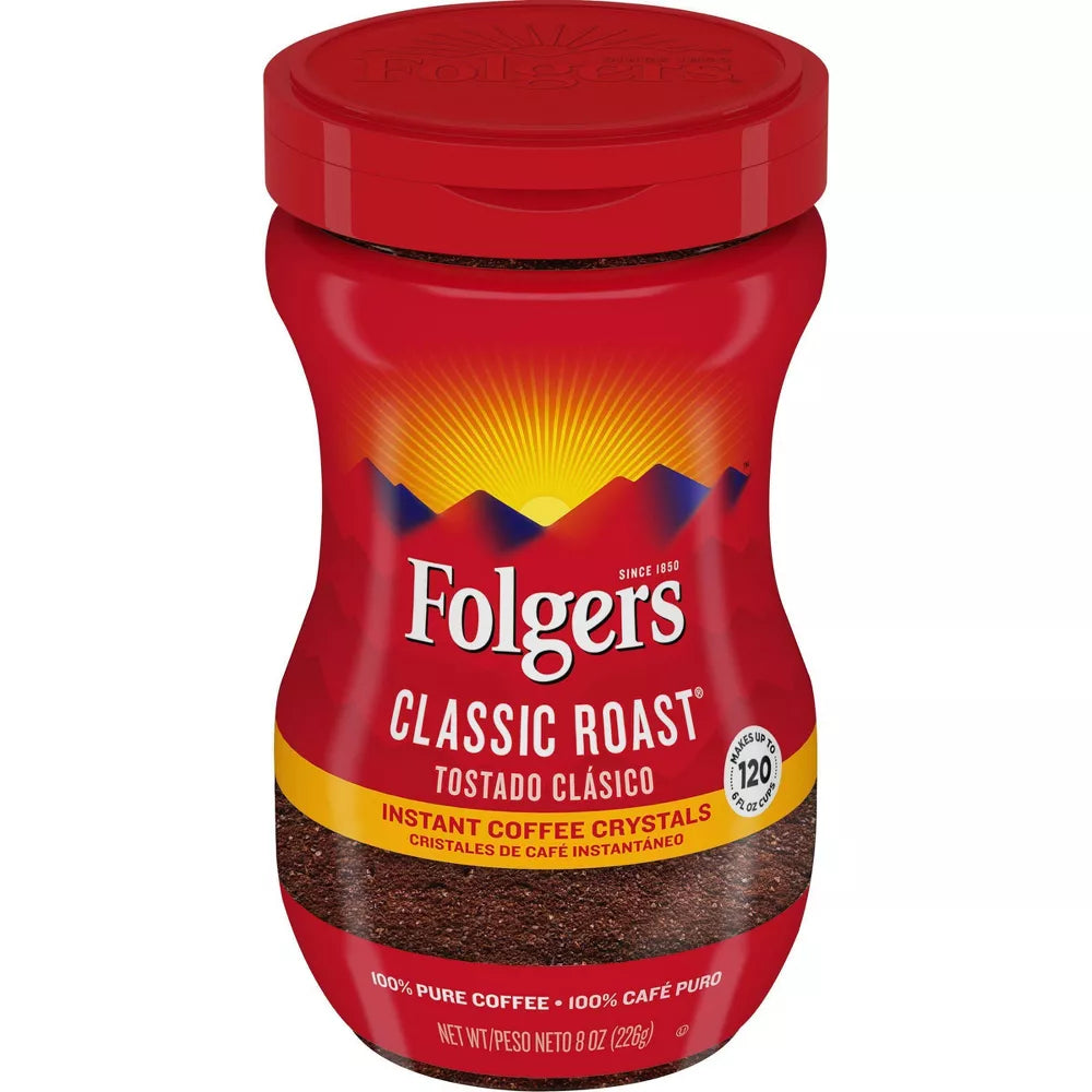 Folgers Classic Medium Roast Instant Coffee - 8oz