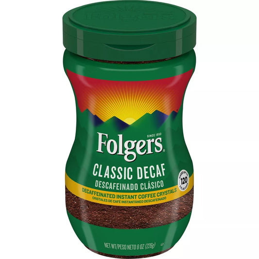 Folgers Classic Medium Roast Instant Coffee - Decaf - 8oz