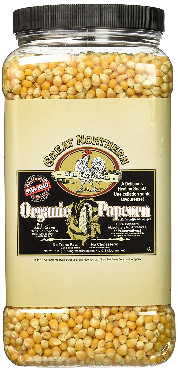 GREAT NORTHERN POPCORN Organic 7 Pound Jug