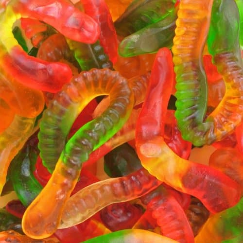 Gummy Zone Worms 1kg - Bulk