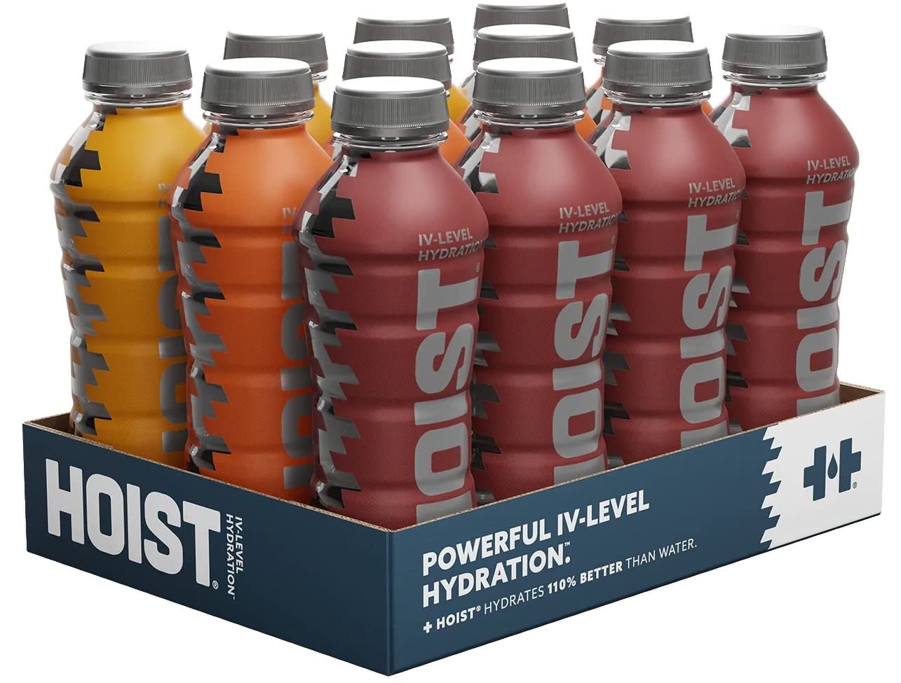 HOIST Premium Hydration Electrolyte Drink, Powerful IV-Level Hydration, Variety Pack, 16 Fl Oz (Pack of 12)
