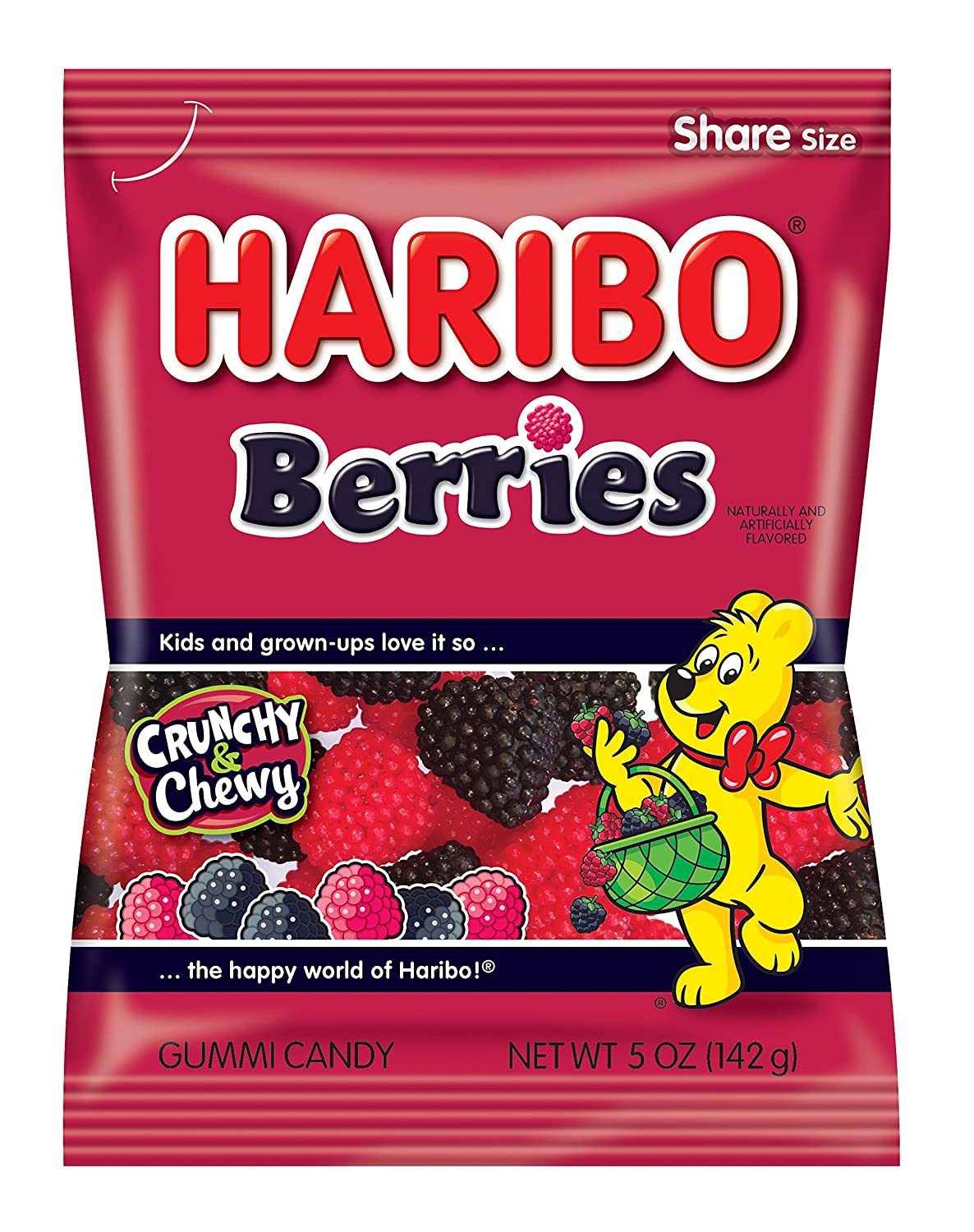 Haribo Berries Gummi Candy Crunch Chewy - 5oz - RARE