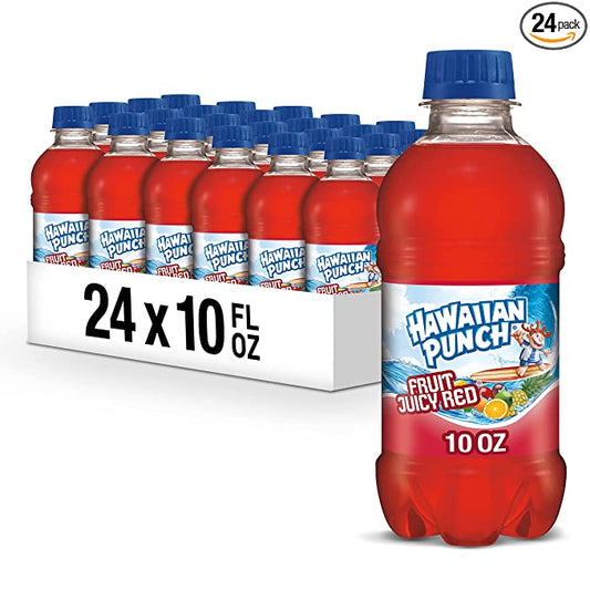 Hawaiian Punch Fruit Juicy Red, 10 Fluid Ounce Bottle, 6 Count (Pack of 4)