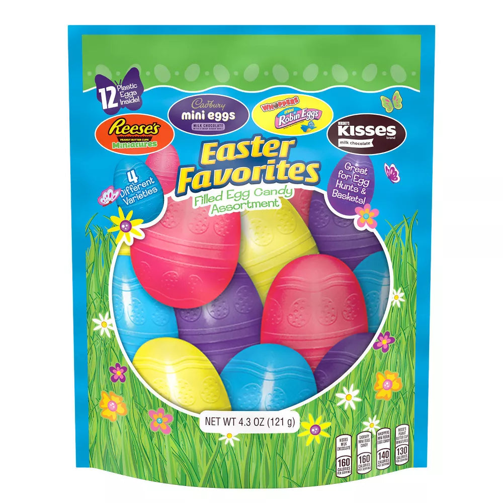 Hershey's Easter Favorites Assorted Chocolate Filled Plastic Eggs - 4.3oz/12ct