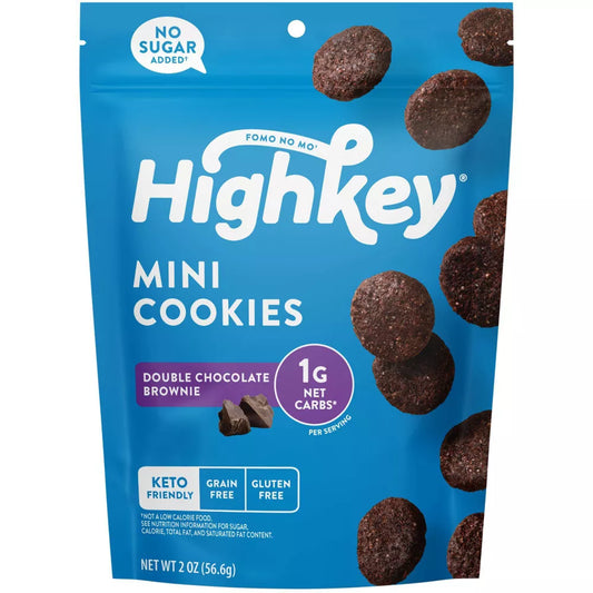 HighKey Double Chocolate Mini Cookies - 2oz