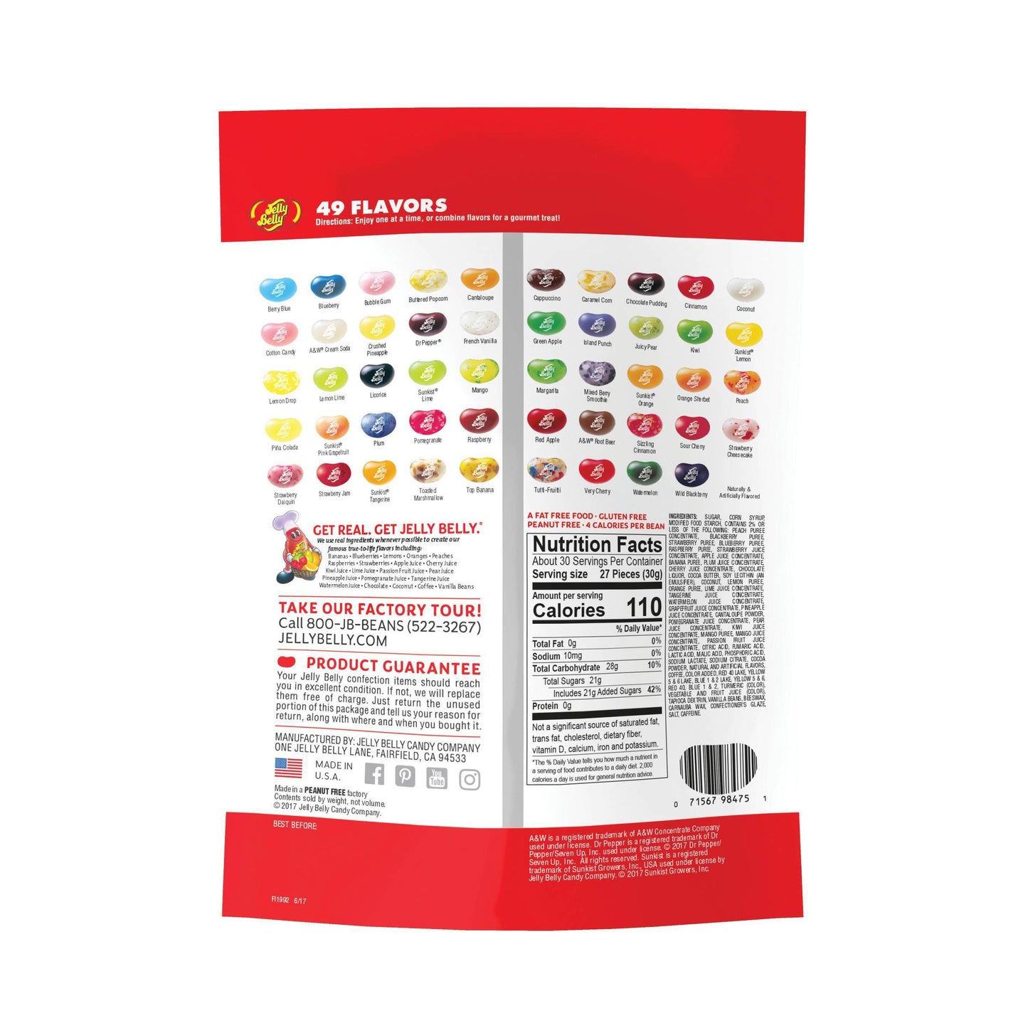 Jelly Belly 49 Flavor Jelly Beans - 2lbs
