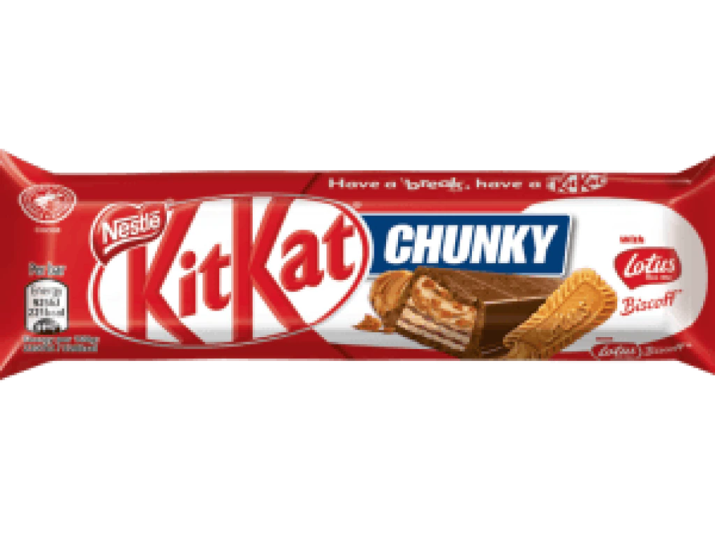 KITKAT CHUNKY LOTUS BISCOFF MILK CHOCOLATE BAR (Europe Import, UK, Or Dubai) ULTRA - RARE - Limited Edition
