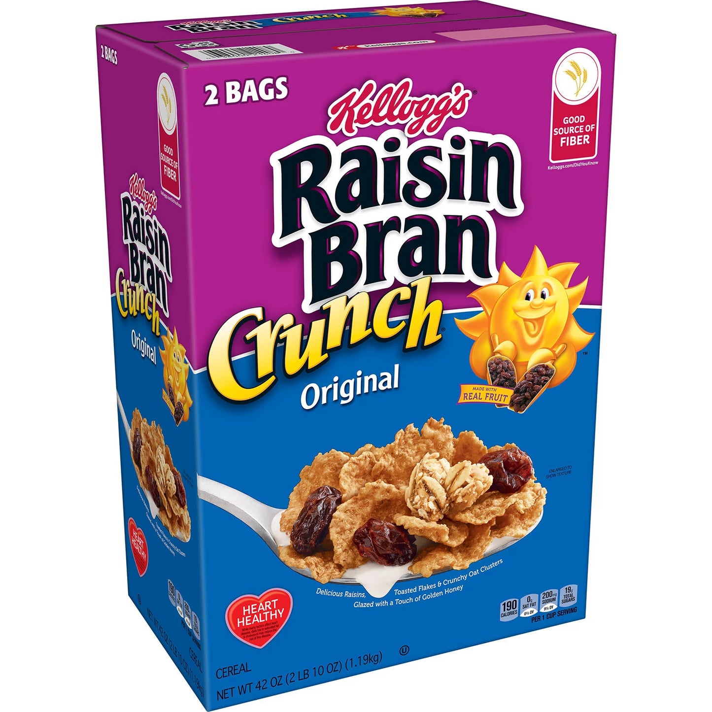 Kellogg's Original Raisin Bran Crunch Breakfast Cereal (42 oz.)