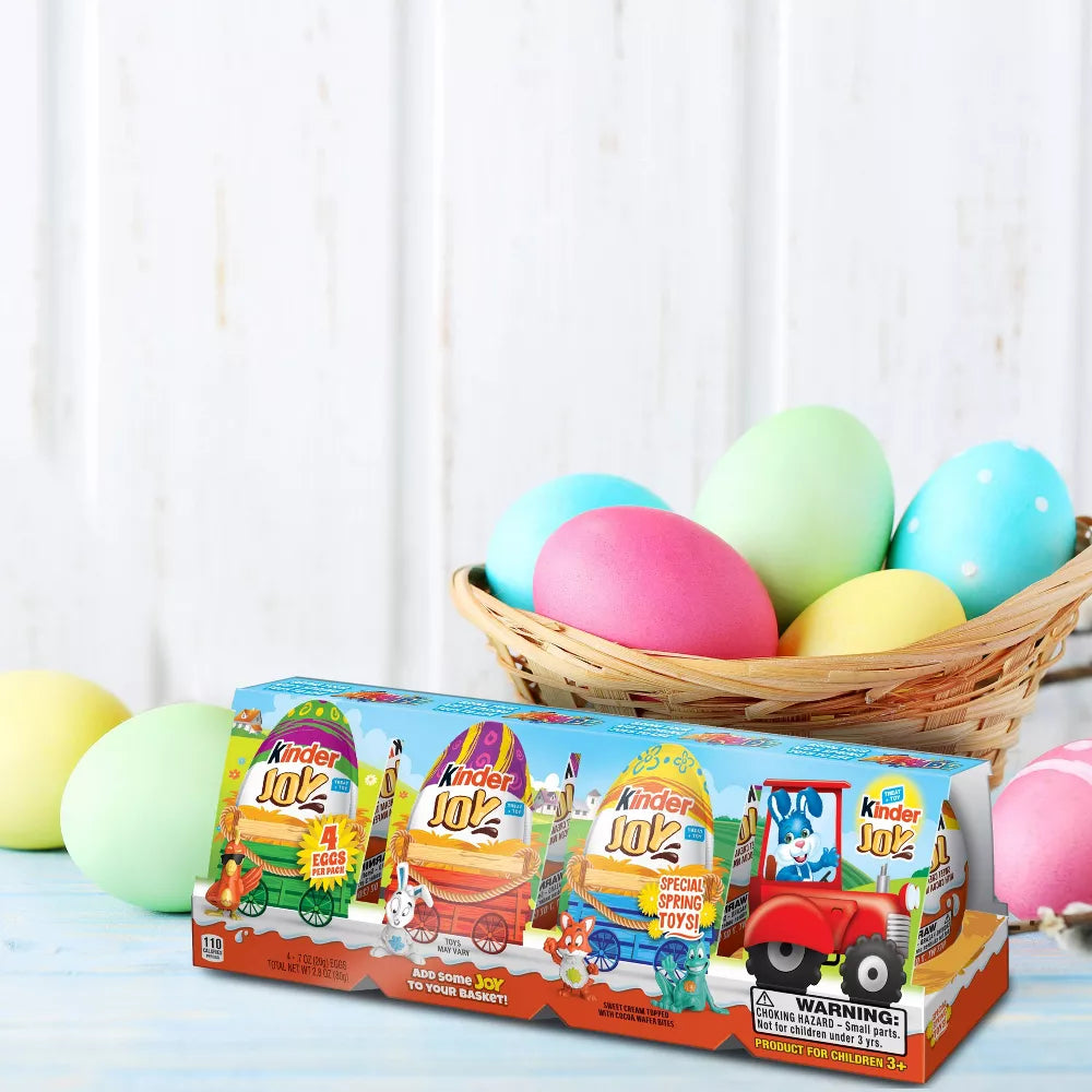 Kinder Joy Easter Eggs - 2.8oz 4ct (Packaging May Vary)