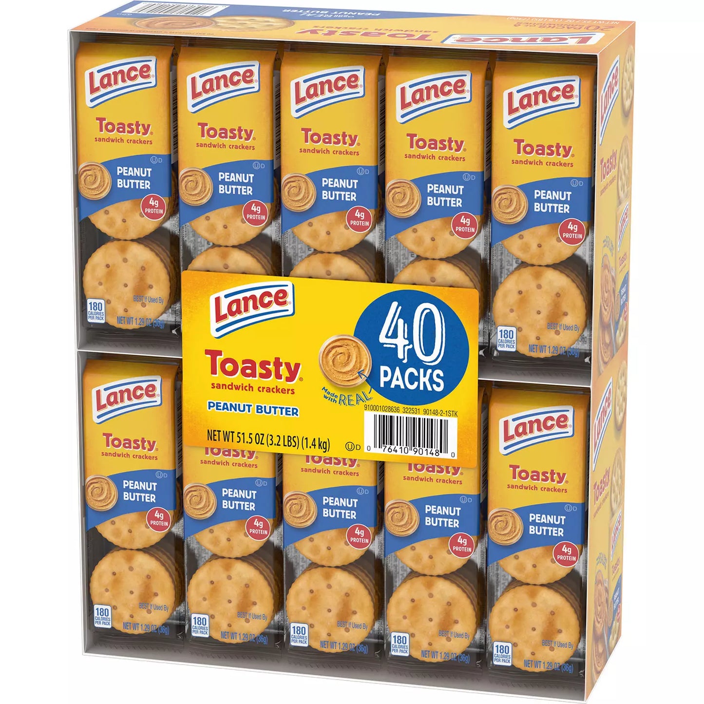 Lance Toasty Peanut Butter Sandwich Crackers (1.29 oz., 40 ct.) RARE