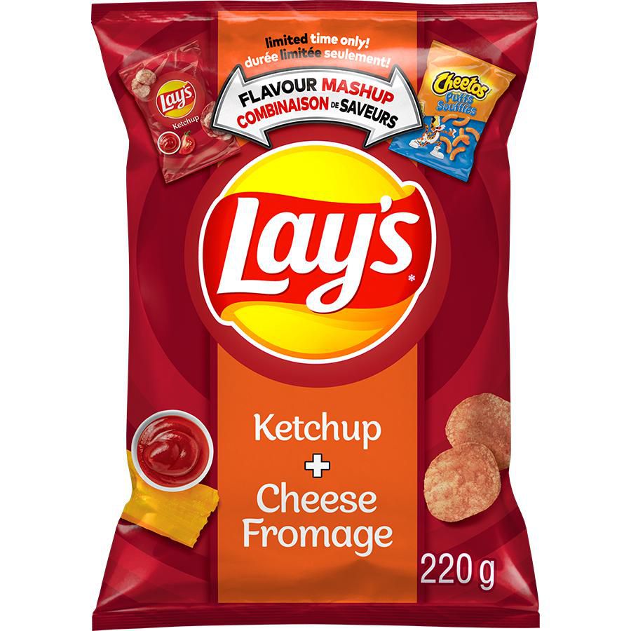 Lay's Ketchup + Cheese potato chips