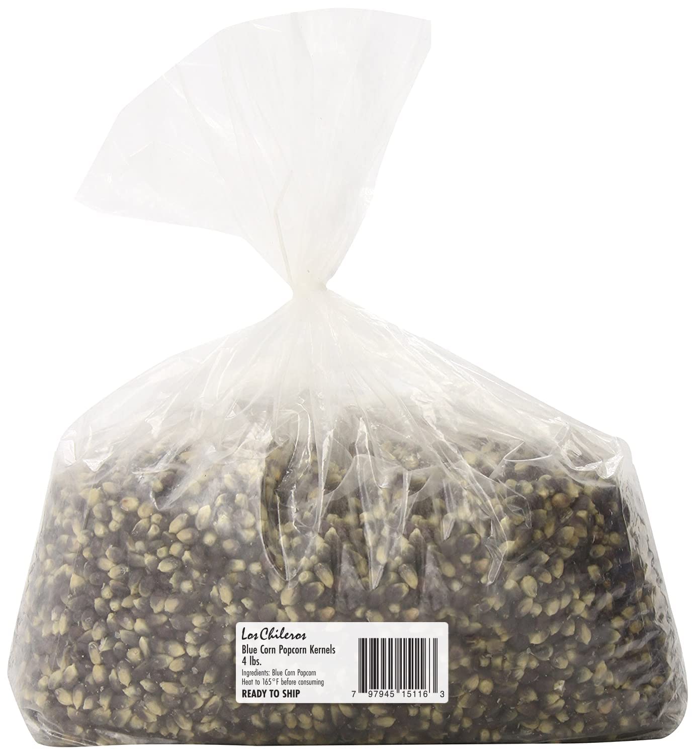 Los Chileros Blue Corn Popcorn Kernel 4lb bulk bag
