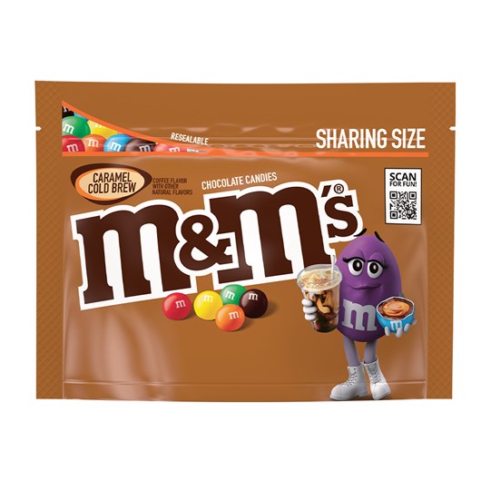 M&M’S CARAMEL COLD BREW CHOCOLATE CANDY 9.05 OZ BAG, SHARING SIZE - 12 Pack