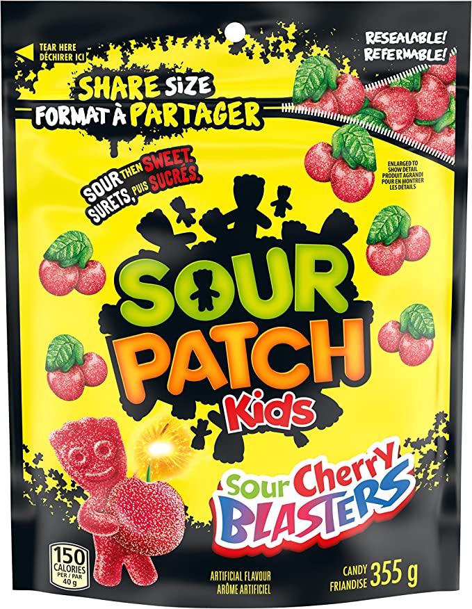 Maynards Sour Patch Kids, Sour Cherry Blasters Candy, 355g