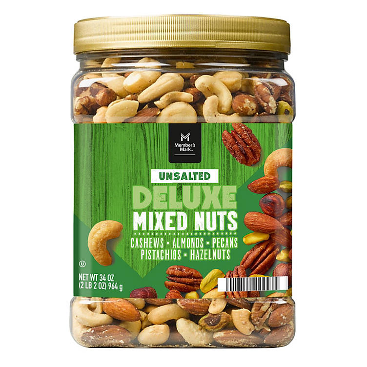 Member's Mark Unsalted Deluxe Mixed Nuts (34 oz.)