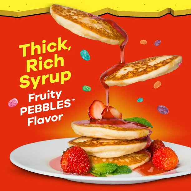 Mrs. Butterworth's Fruity Pebbles Flavored Pancake Syrup, 24 oz.