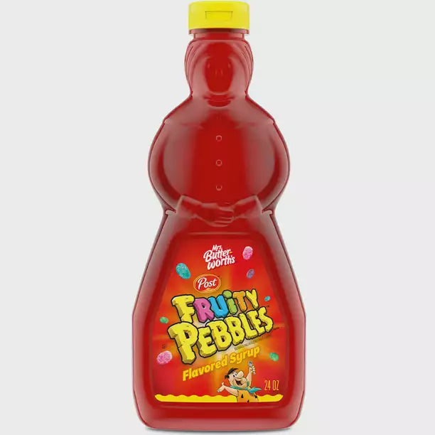 Mrs. Butterworth's Fruity Pebbles Flavored Pancake Syrup, 24 oz.