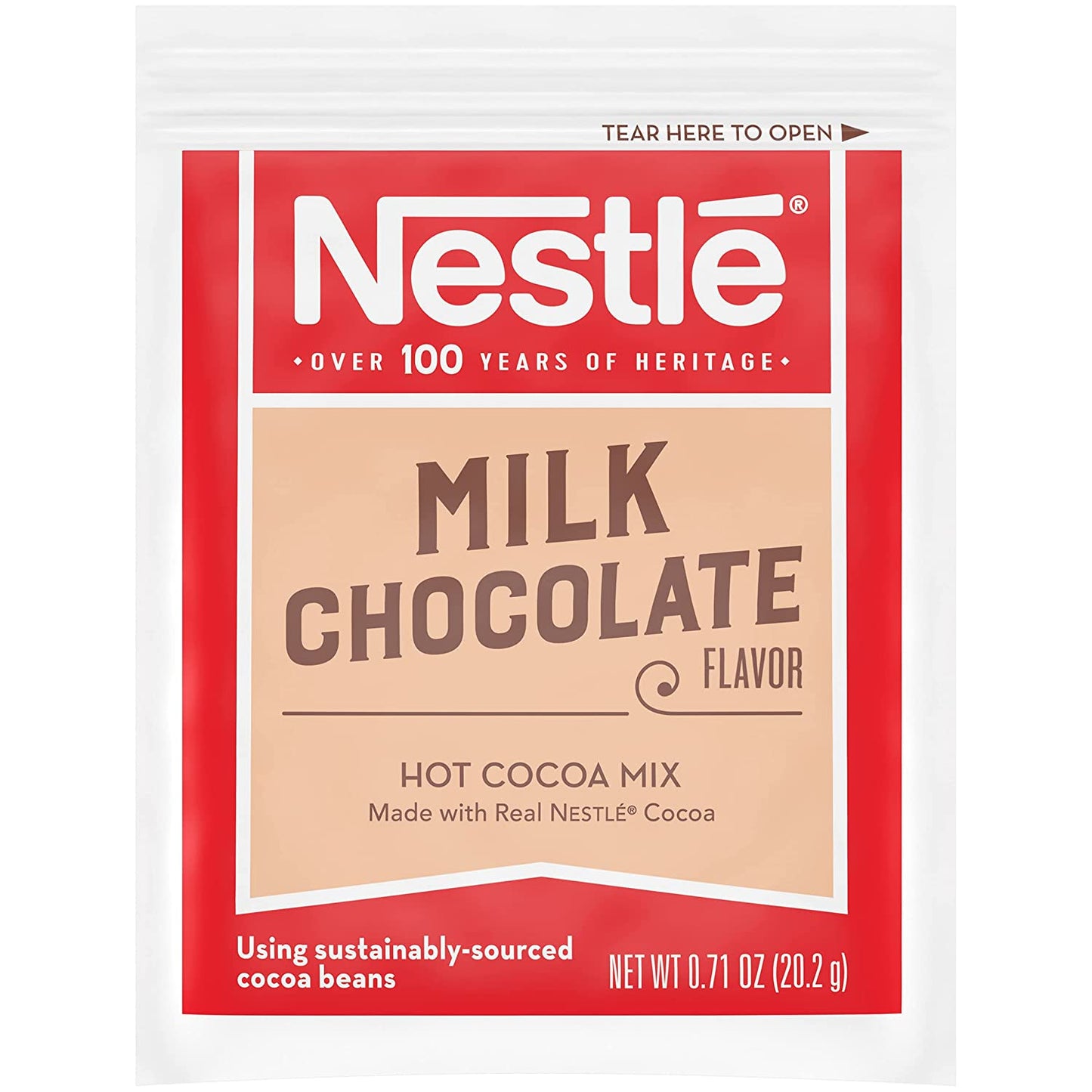 Nestle Hot Chocolate Packets, Milk Chocolate Flavor Hot Cocoa Mix, Made with Real Cocoa, 0.71 oz Sachets, Bulk Pack (60 Count)