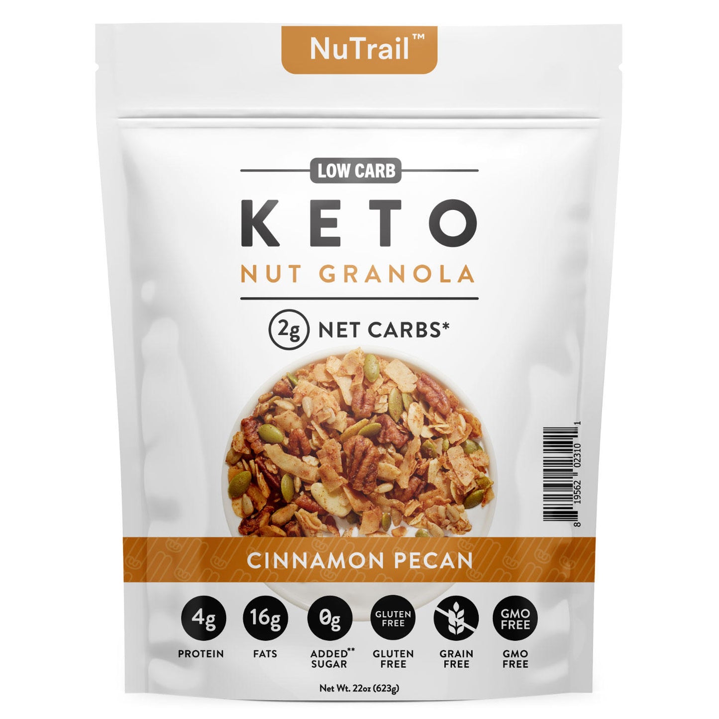 NuTrail Low Carb Keto Nut Granola, Cinnamon Pecan (22 oz.)