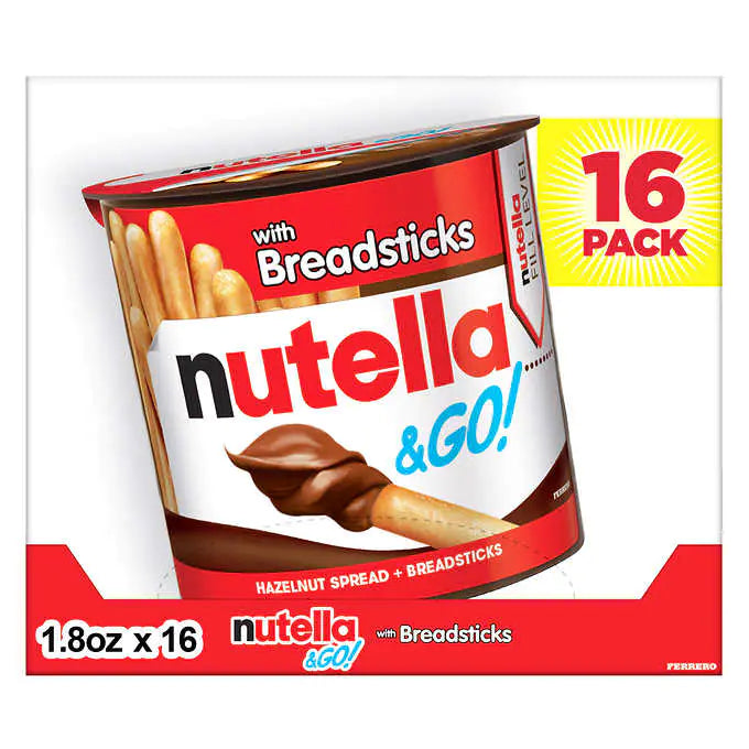 Nutella & Go, Hazelnut Spread and Breadsticks, 1.8 oz, 16-count