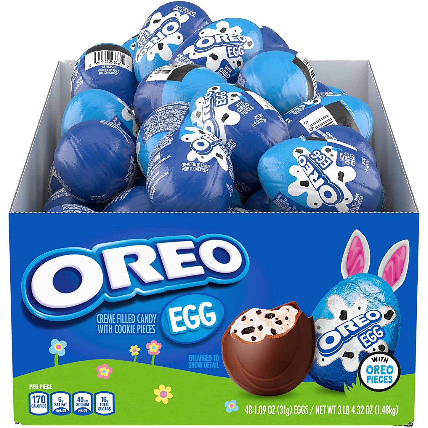 OREO Creme Filled Easter Chocolate Candy Egg, Easter Candy, 48 Chocolate Easter Eggs