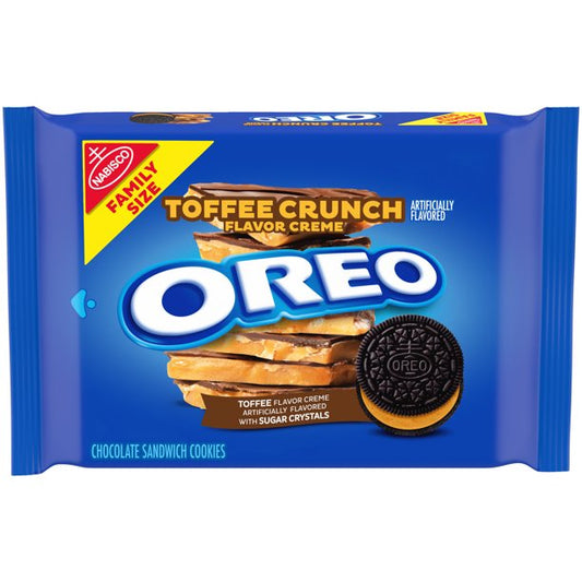 OREO Toffee Crunch Creme Cookies, Family Size, 17 oz - USA - RARE