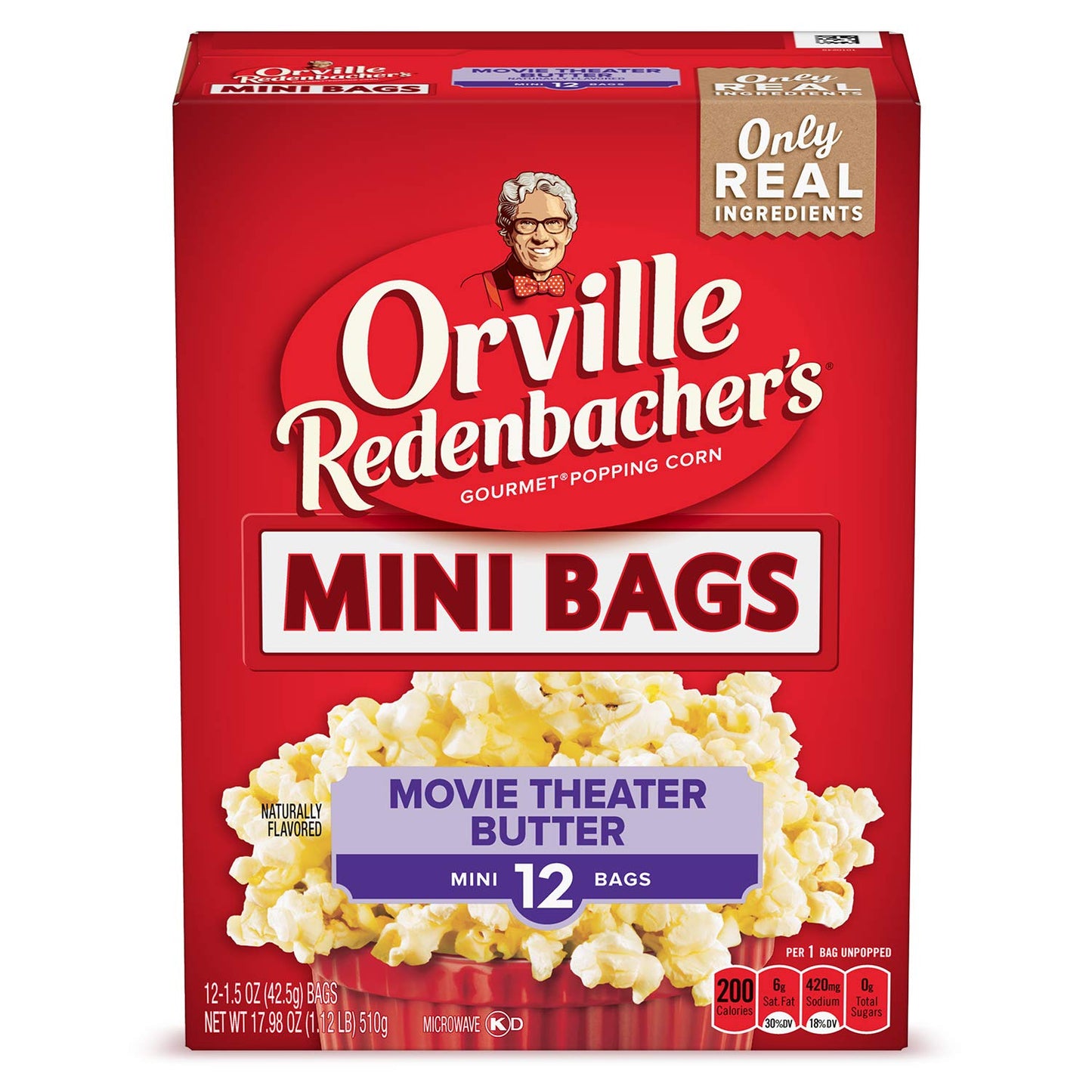 Orville Redenbacher's SmartPop! Kettle Corn Popcorn, 1.5 Ounce, 12 Count (Pack of 6)