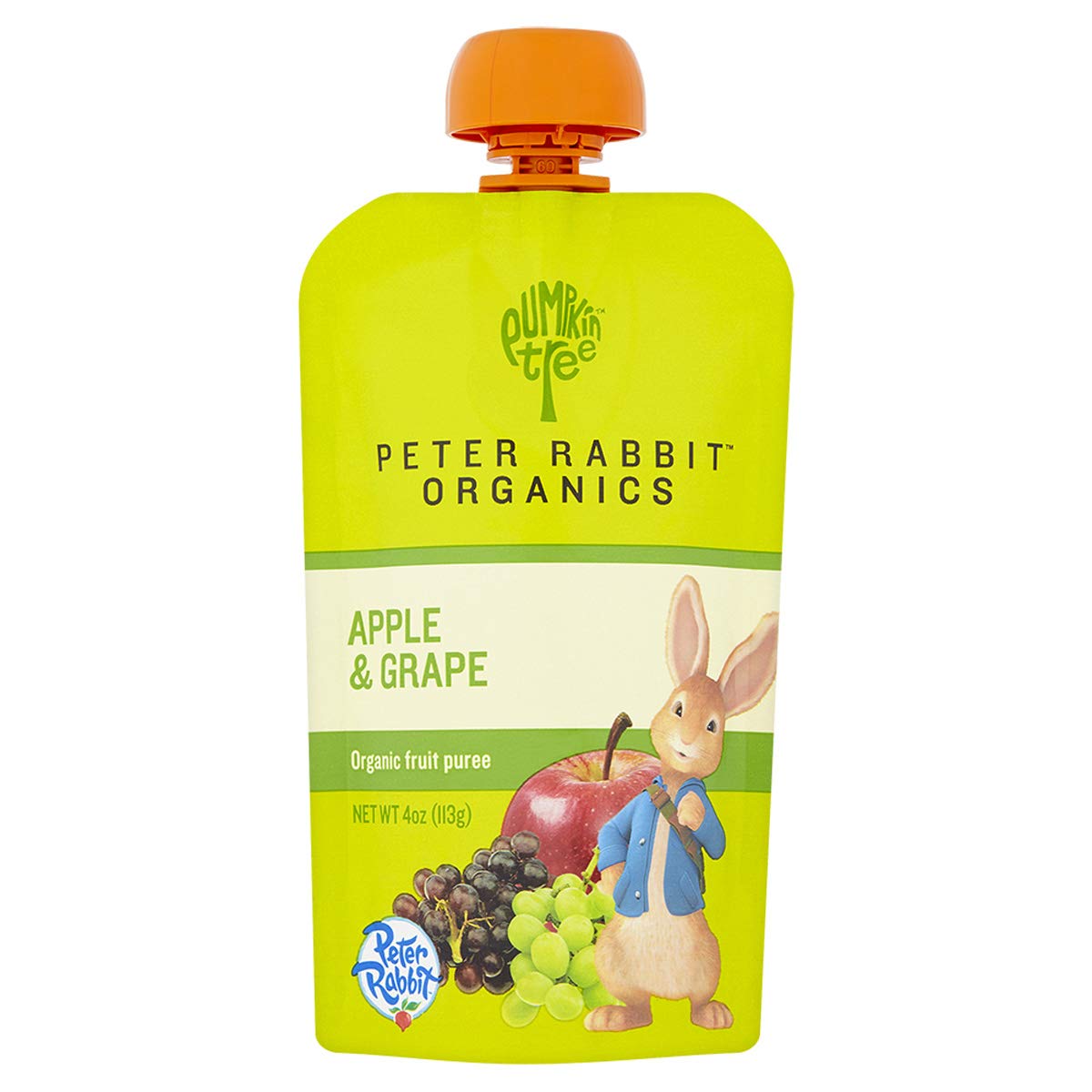 Peter Rabbit Organics, Organic Apple and Grape 100% Pure Fruit Snack, 4 Ounce (Pack of 10)