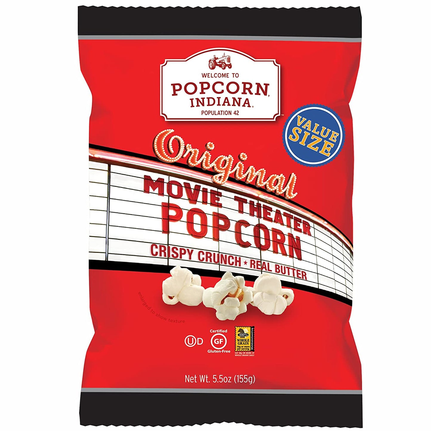 Popcorn, Indiana Popcorn, Original Movie Theater , 5.5 Ounce (Pack of 6) Movie Theater Butter