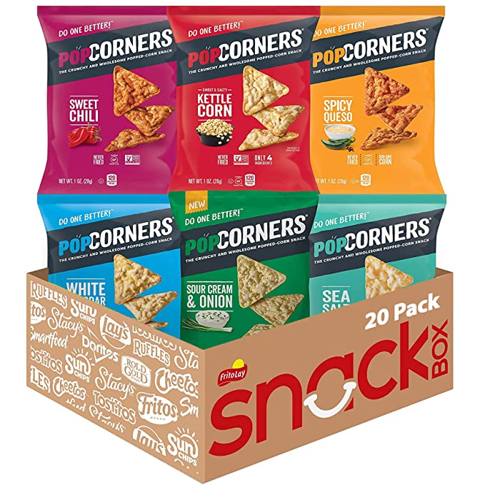 Popcorners Snacks, 1 Ounce (Pack of 20)