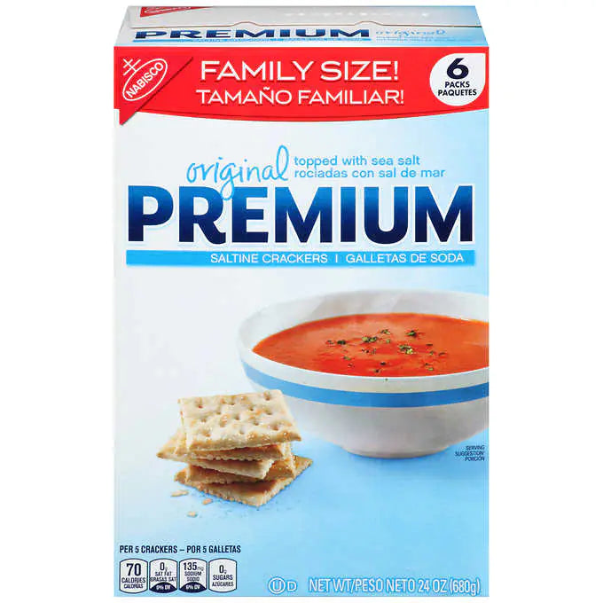 Premium Saltine Crackers, Original, 4 oz, 12-count