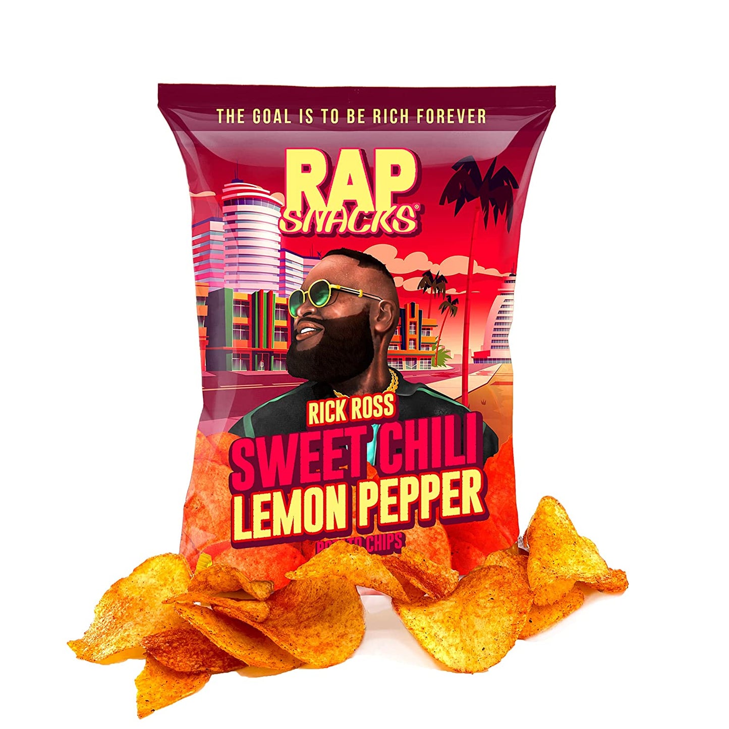 Rap Snacks | Rick Ross |  Sweet Chili Lemon Pepper Chips - 2.5oz - SUPER RARE