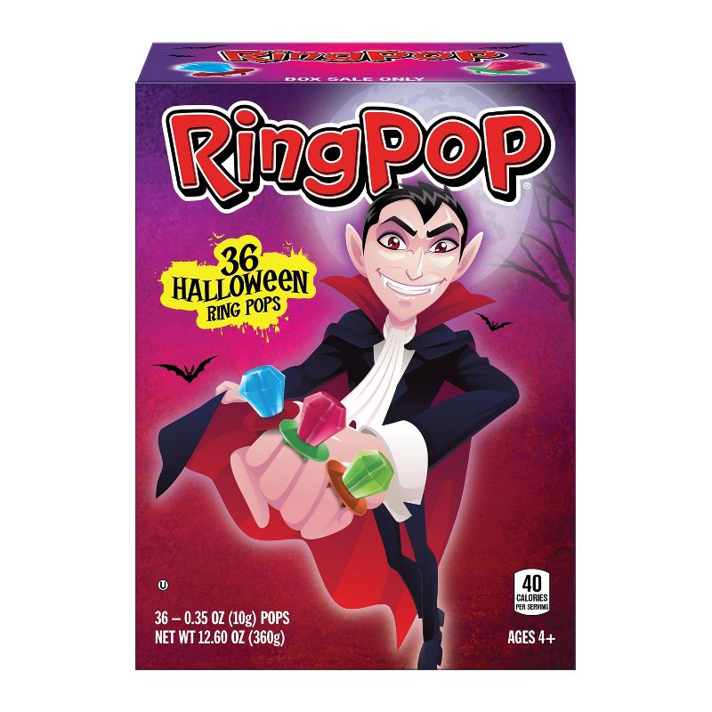 Ring Pop Halloween Lollipops - 12.60oz/36ct