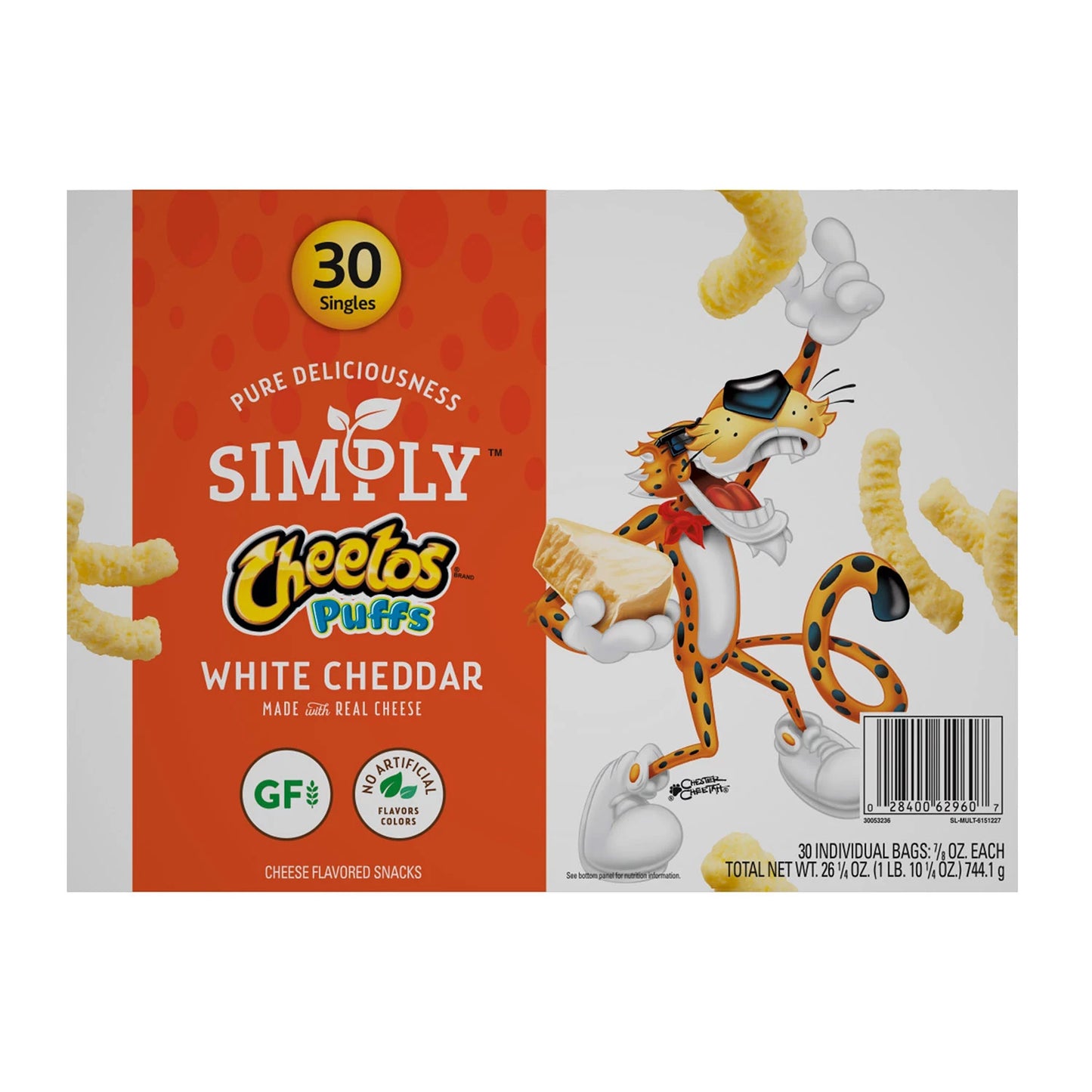 Simply Cheetos Puffs White Cheddar (30 bags)