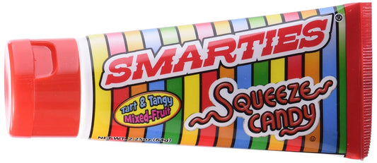 Smarties Tangy Mixed Fruit Liquid Squeeze Candy Tubes - 12 Ct. Case