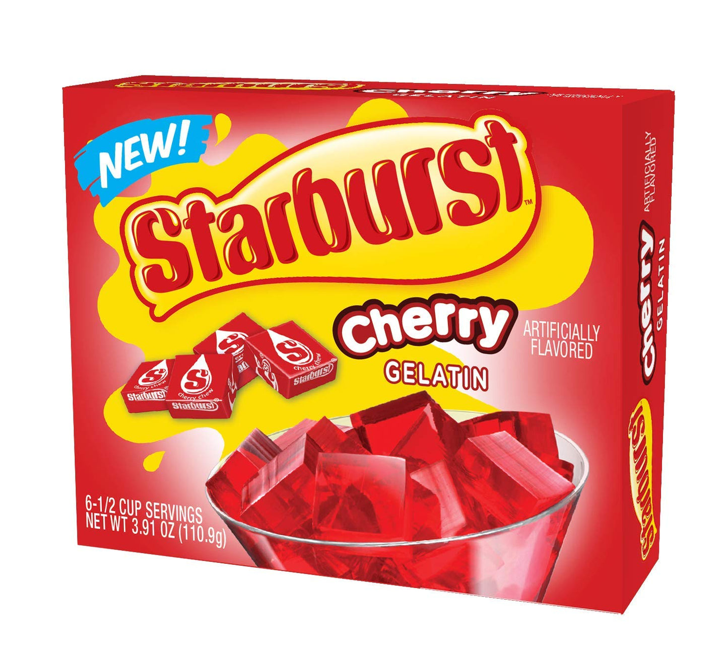 Starburst Gelatin Sugar Free Cherry 12×3.89oz