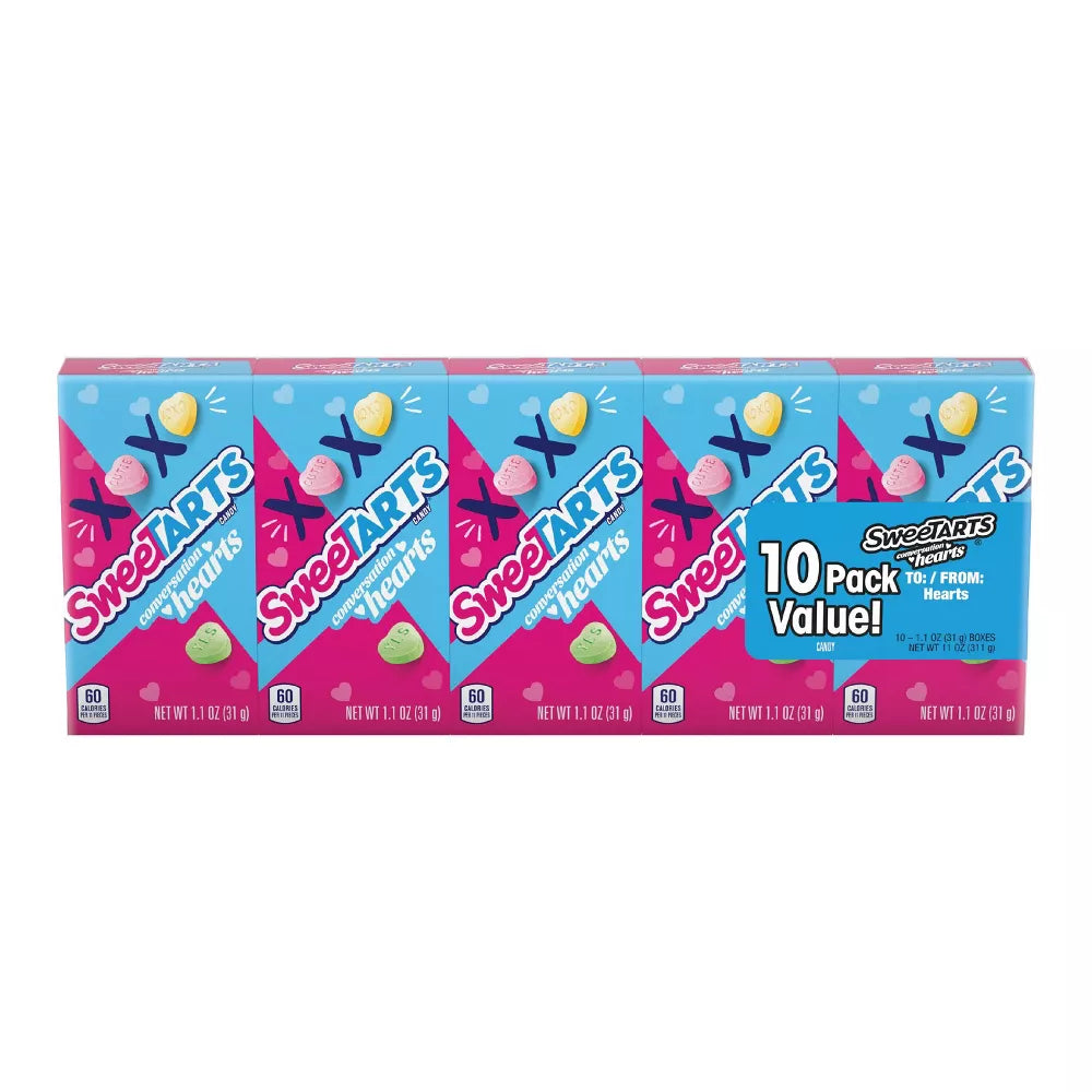 Sweetarts Hearts Valentine's To/From Boxes - 1.1/10pk