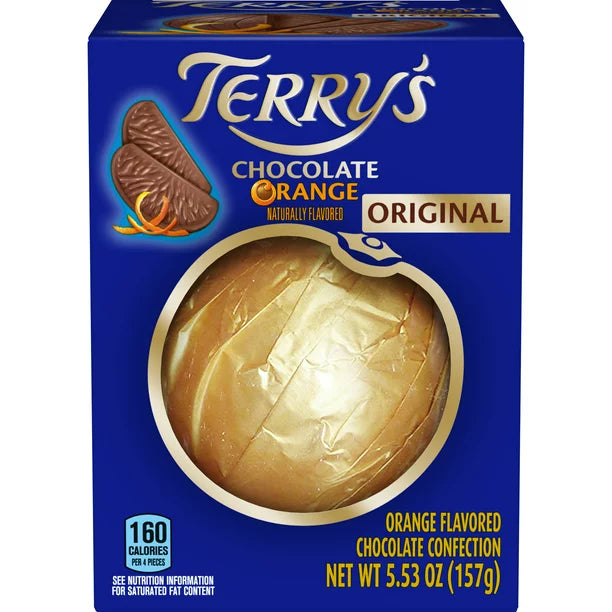 Terry's Chocolate Orange, Orange Flavored Original Milk Chocolate Confection, 5.53oz Box