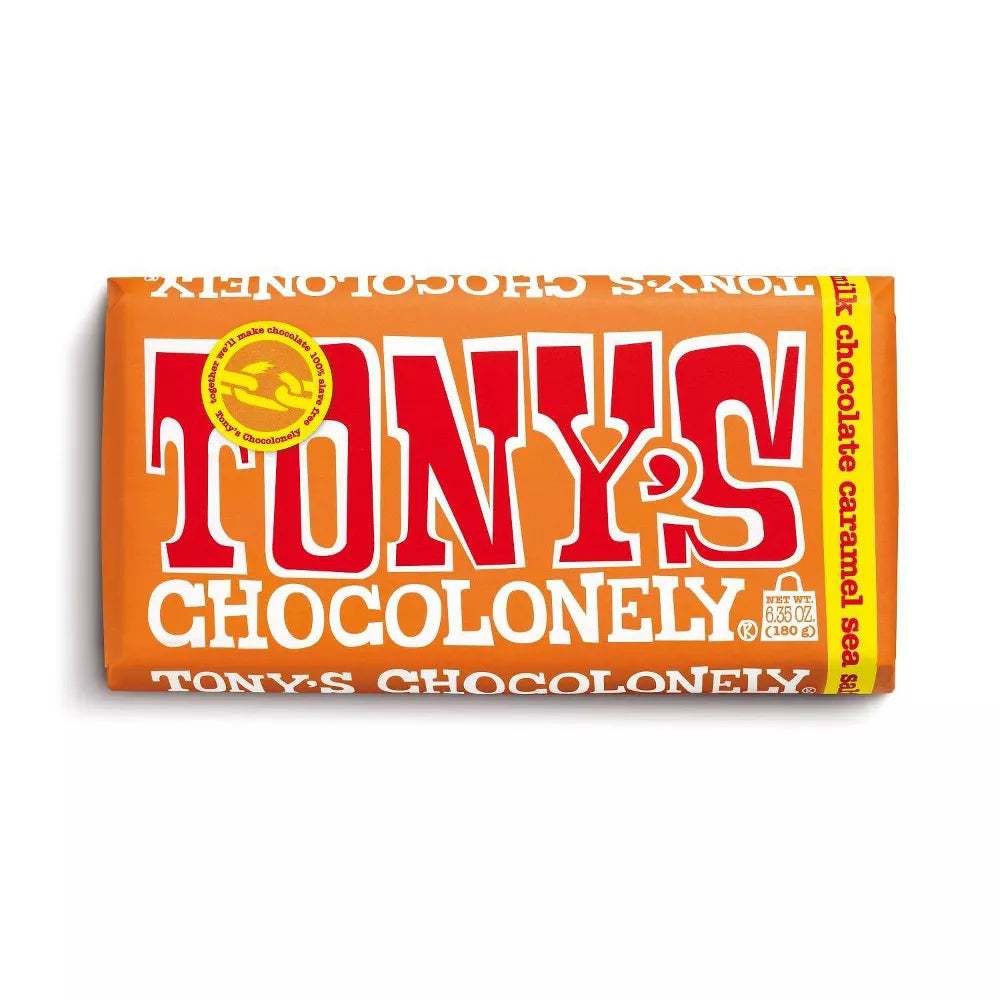 Tony's Caramel and Sea Salt Milk Chocolate Bar - 6.35oz