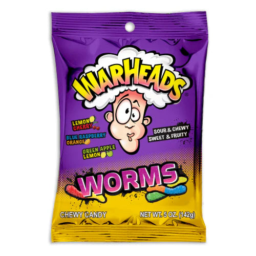 Warheads Sour Worms - 5 oz