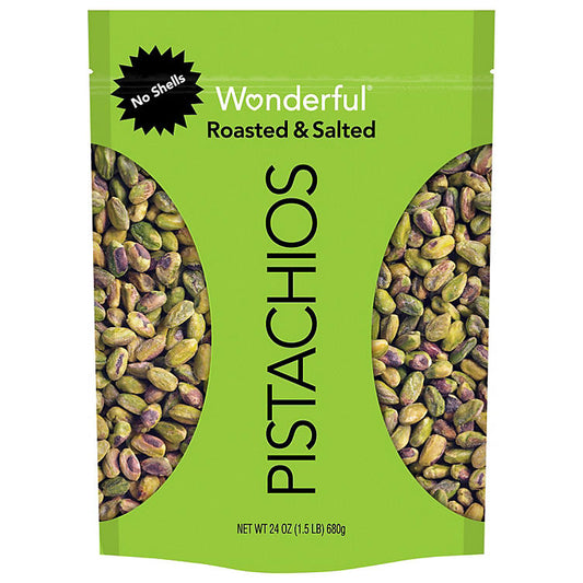 Wonderful Pistachios Shelled, Roasted and Salted (24 oz.)