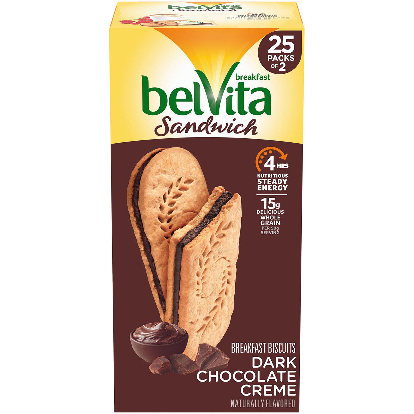 belVita Dark Chocolate Creme Breakfast Biscuits - 25 Pack