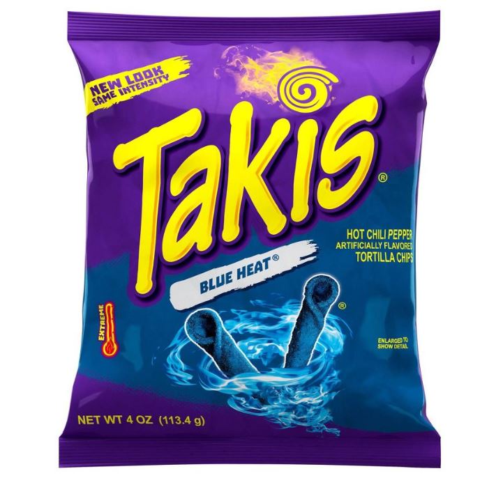 Takis Blue Heat Rolled  Tortilla Chips - 92.3G - RARE